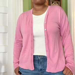Pink button up cardigan  ‎